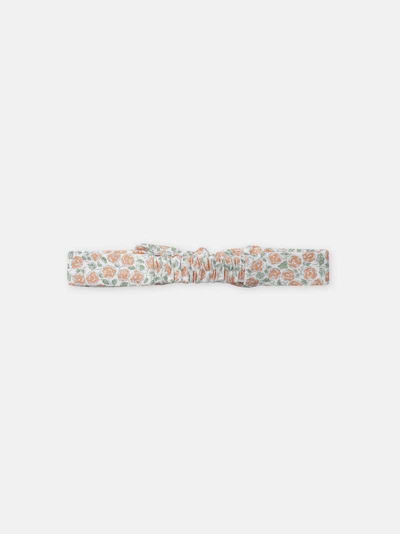Conjunto de combinação com estampa floral + body + faixa para recém-nascido menina