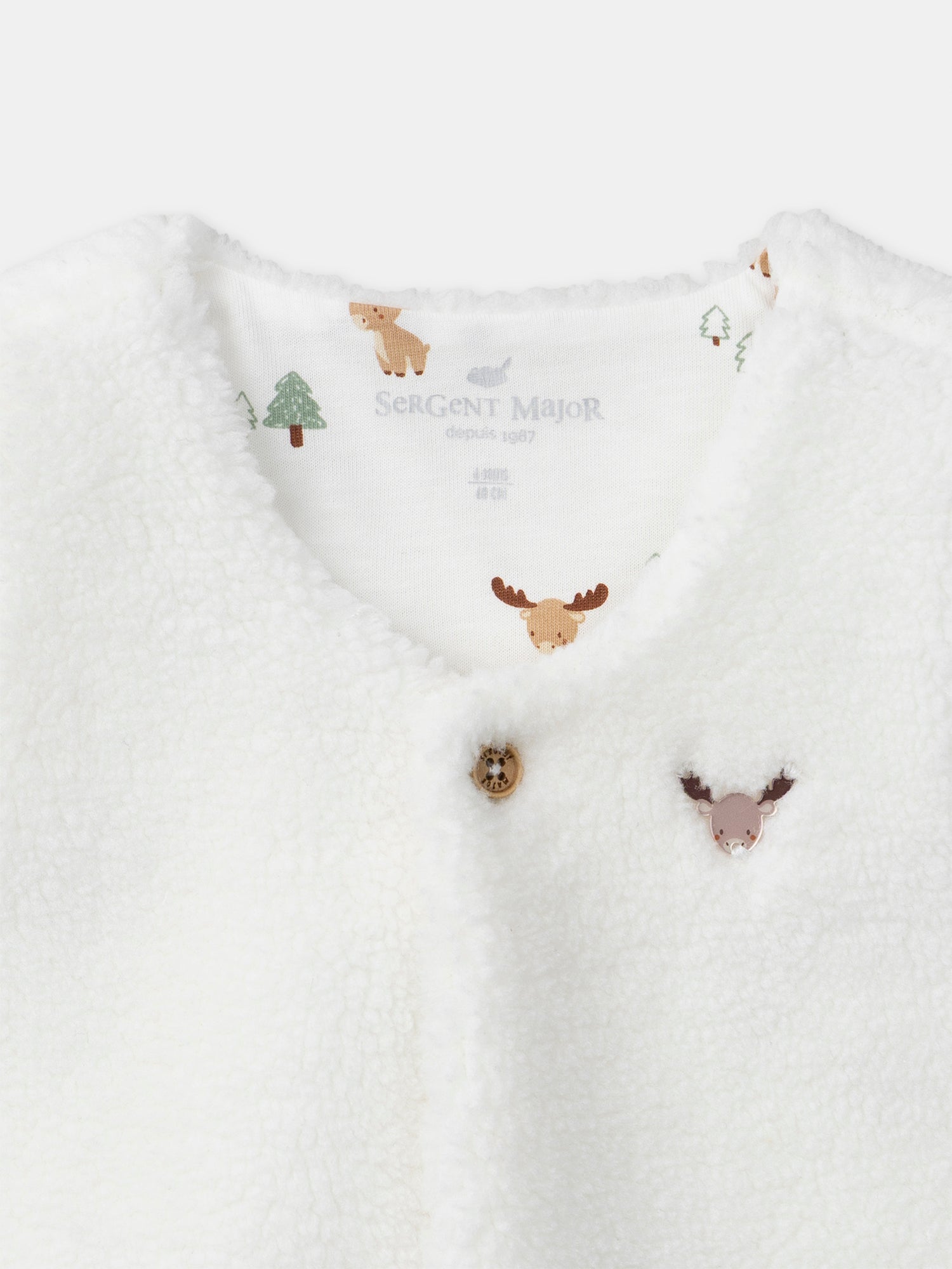 Ensemble t-shirt imprimé cerf + gilet + pantalon Naissance Garçon