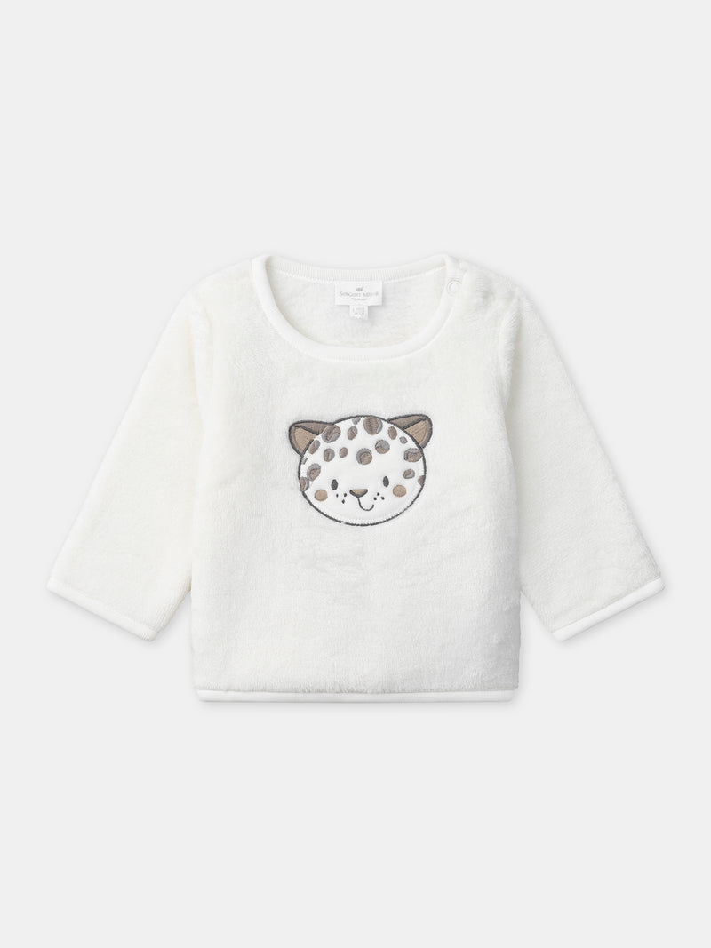 Conjunto de sweatshirt branco + calças + meias Nascimento Unissexo