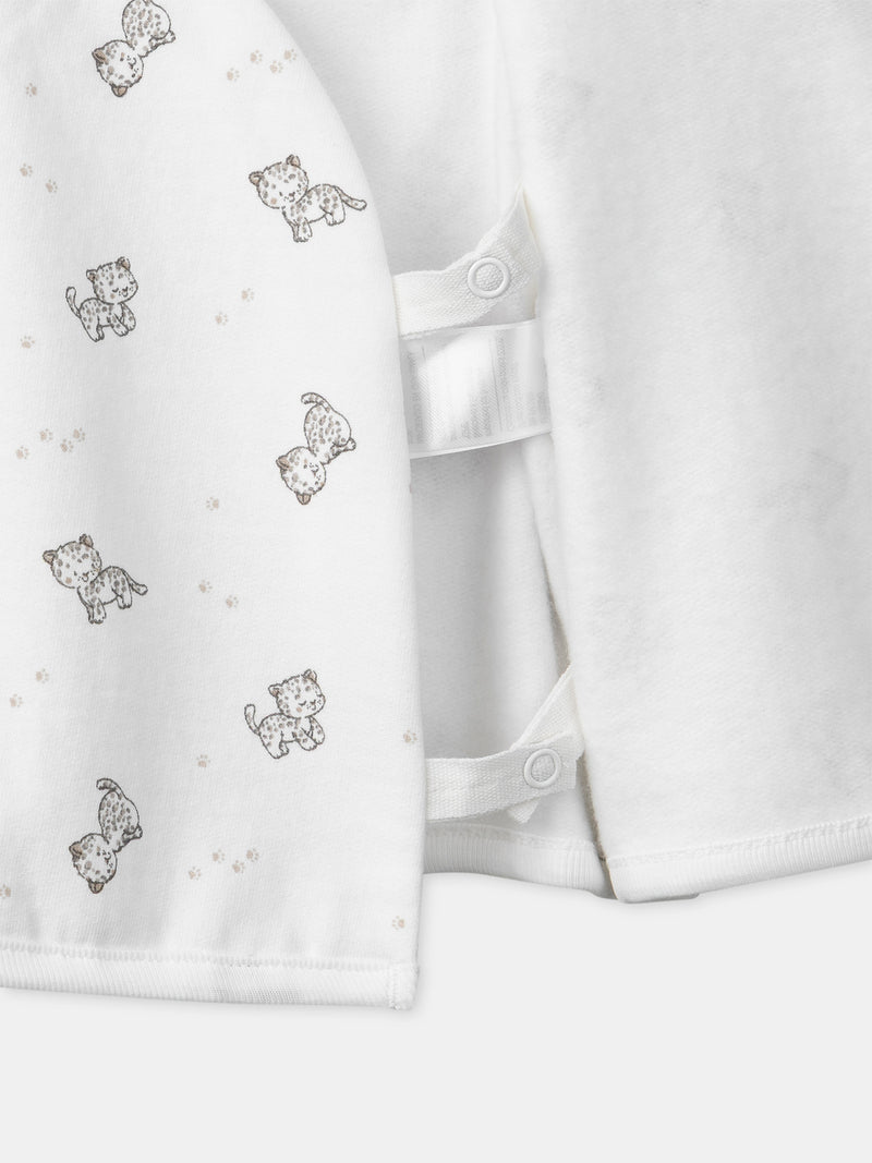 Conjunto de soutien com estampado de pantera + calças + meias para recém-nascidos unissexo