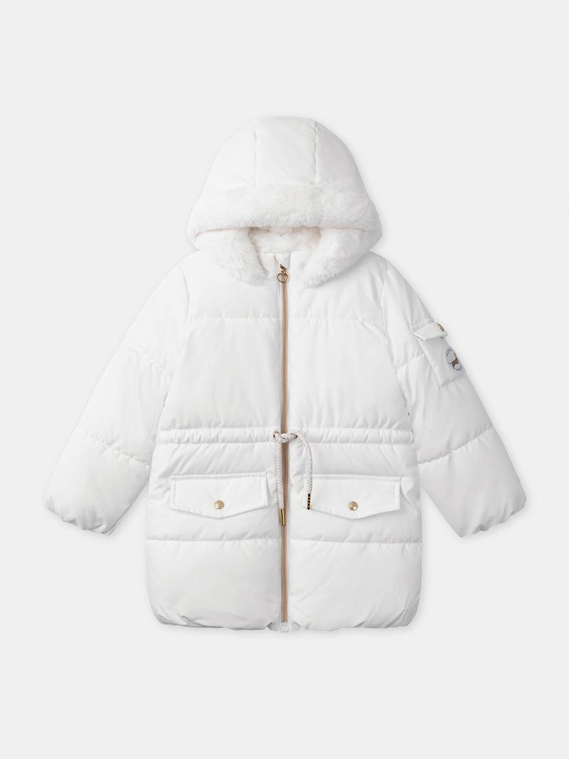 Doudoune blanche matelassée Fille