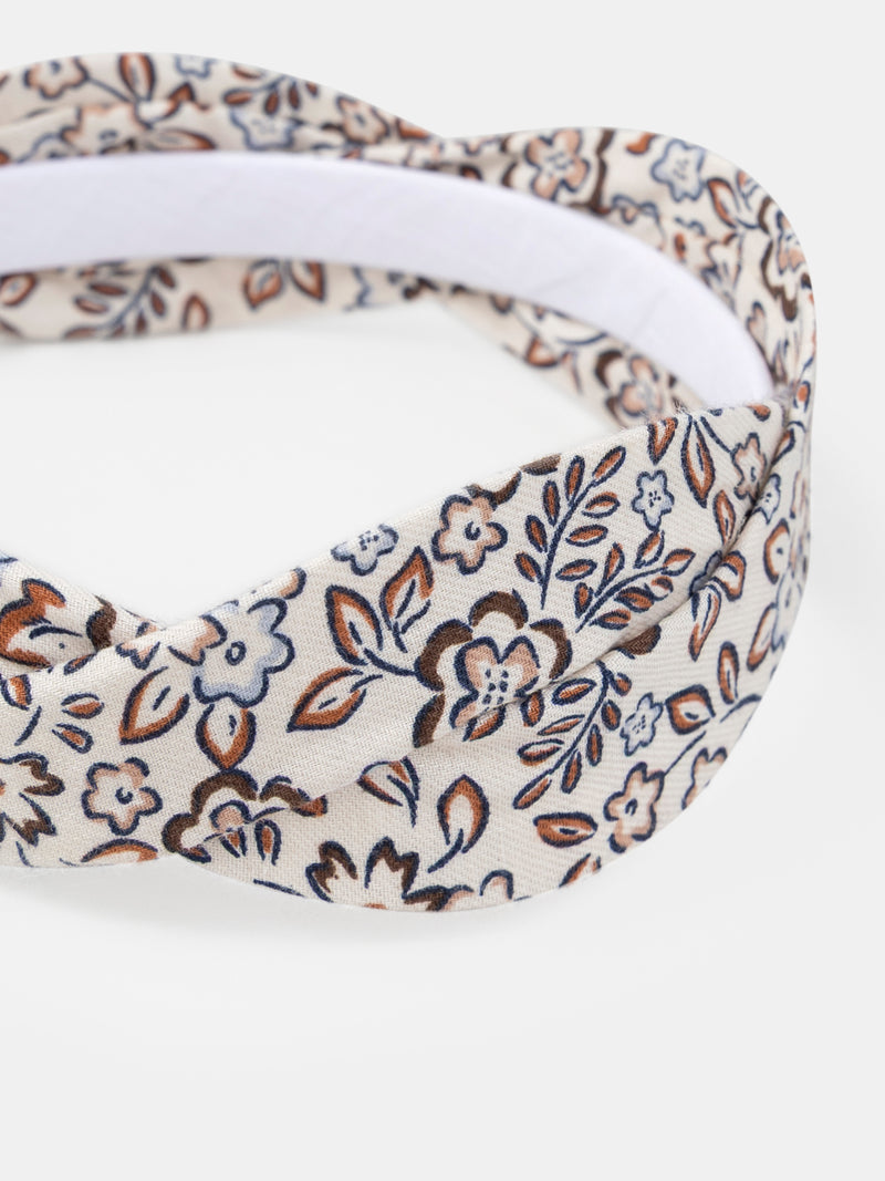 Tiara Floral Ecru para Meninas