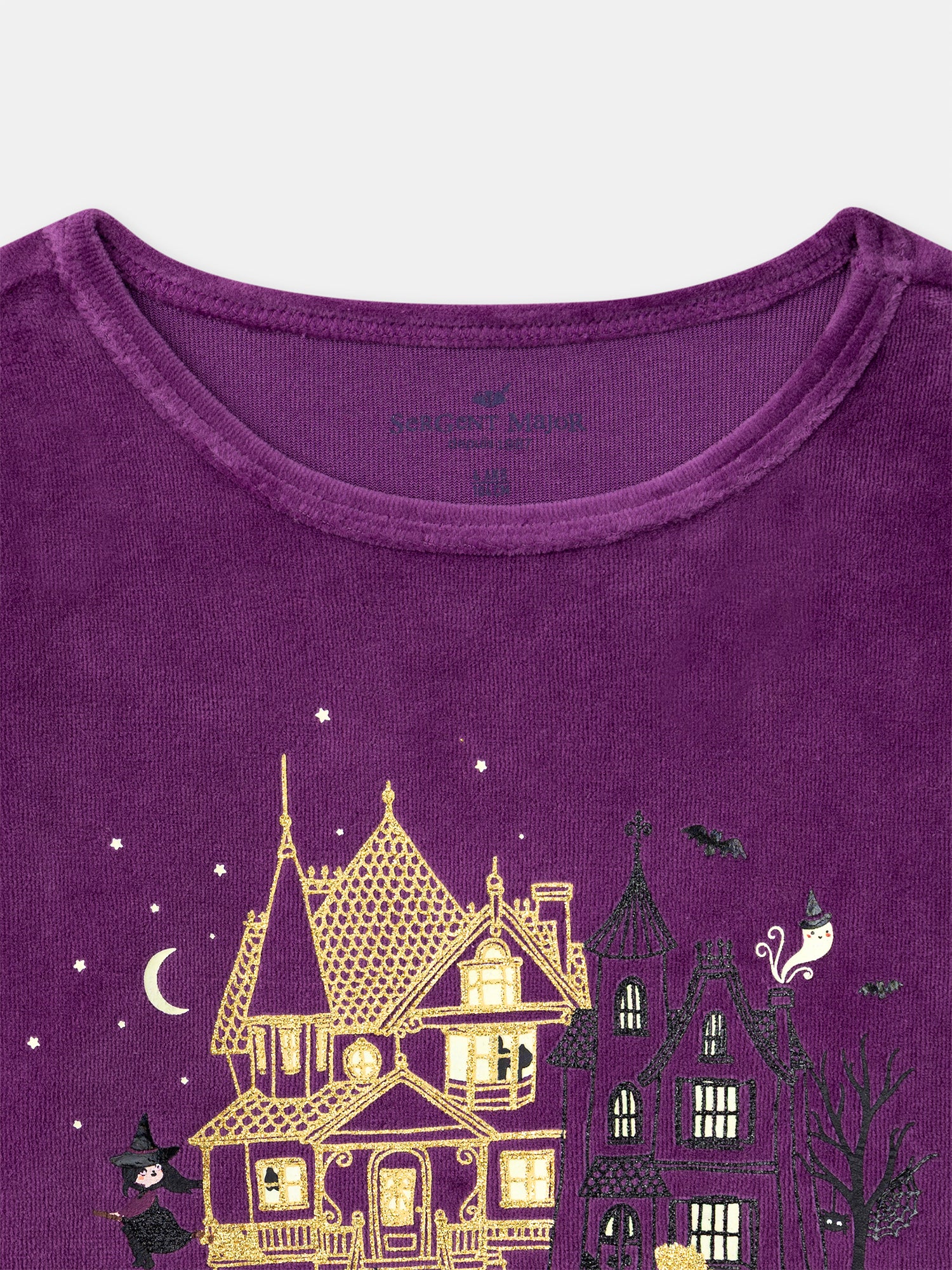 Pijama roxo em veludo + Capa para Menina