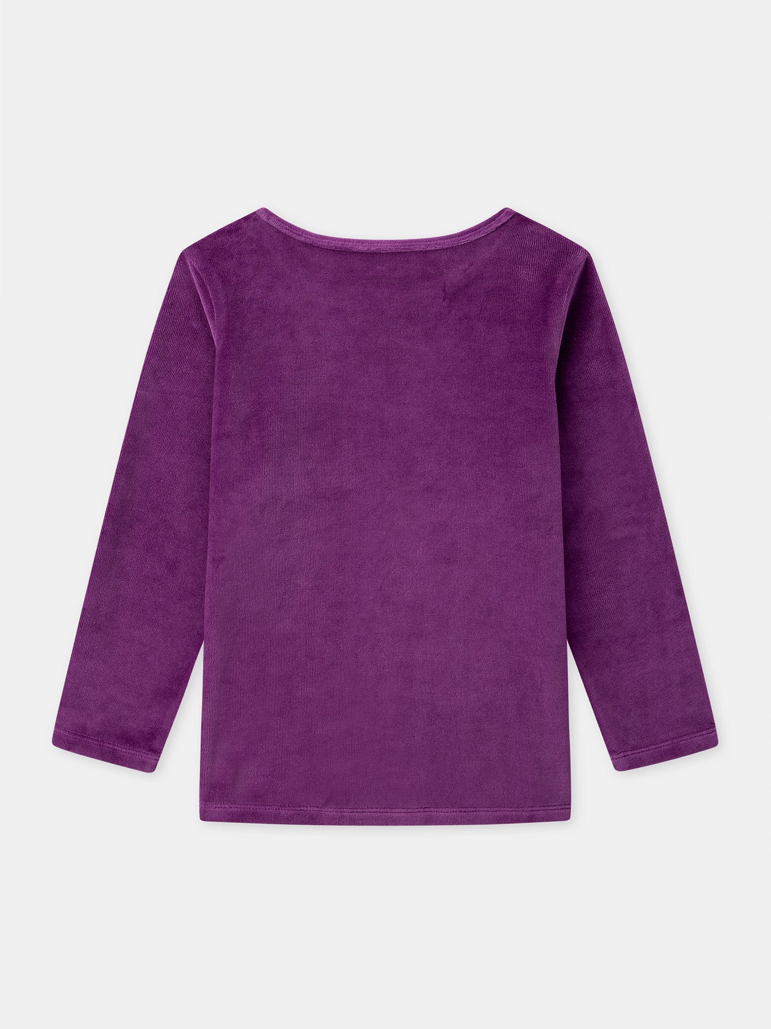 Pijama roxo em veludo + Capa para Menina