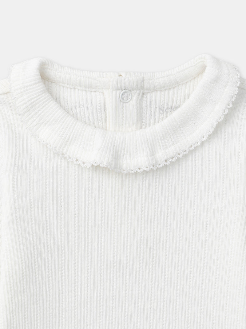 Conjunto floral + body ecru + meias com fita Nascimento Menina