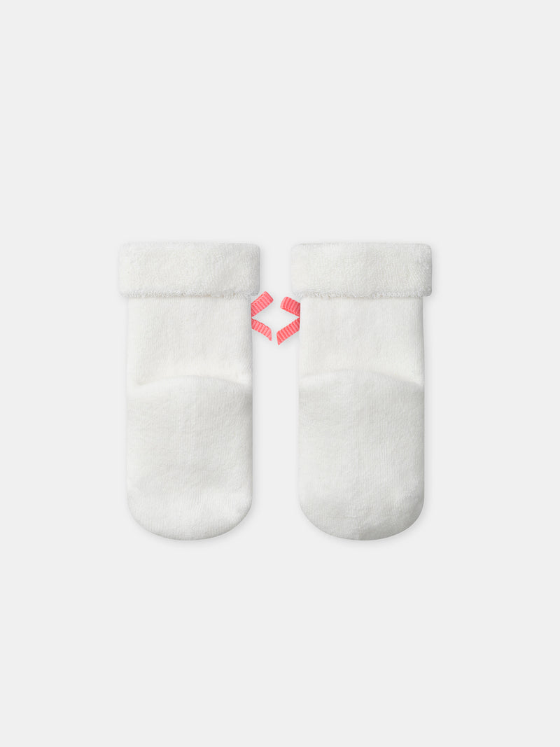 Conjunto floral + body ecru + meias com fita Nascimento Menina