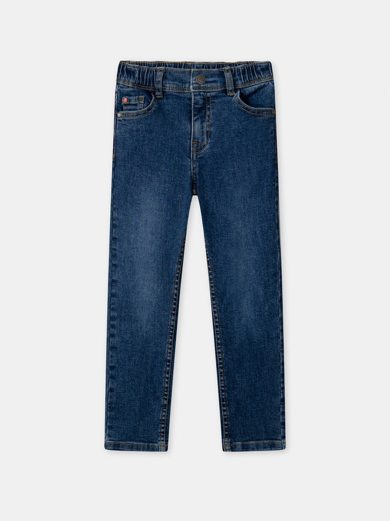 Jeans slim em denim para meninos