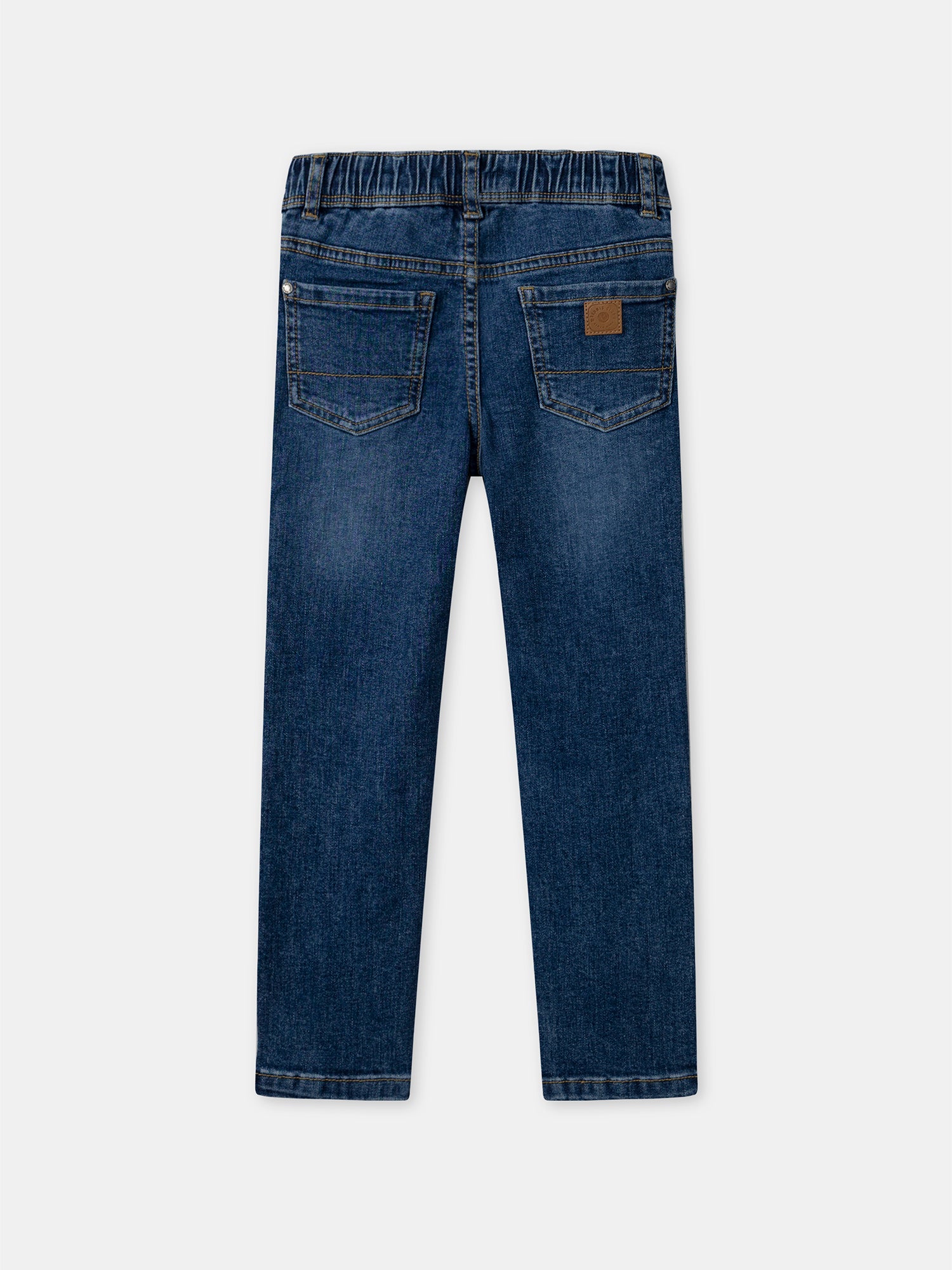 Jeans slim em denim para meninos