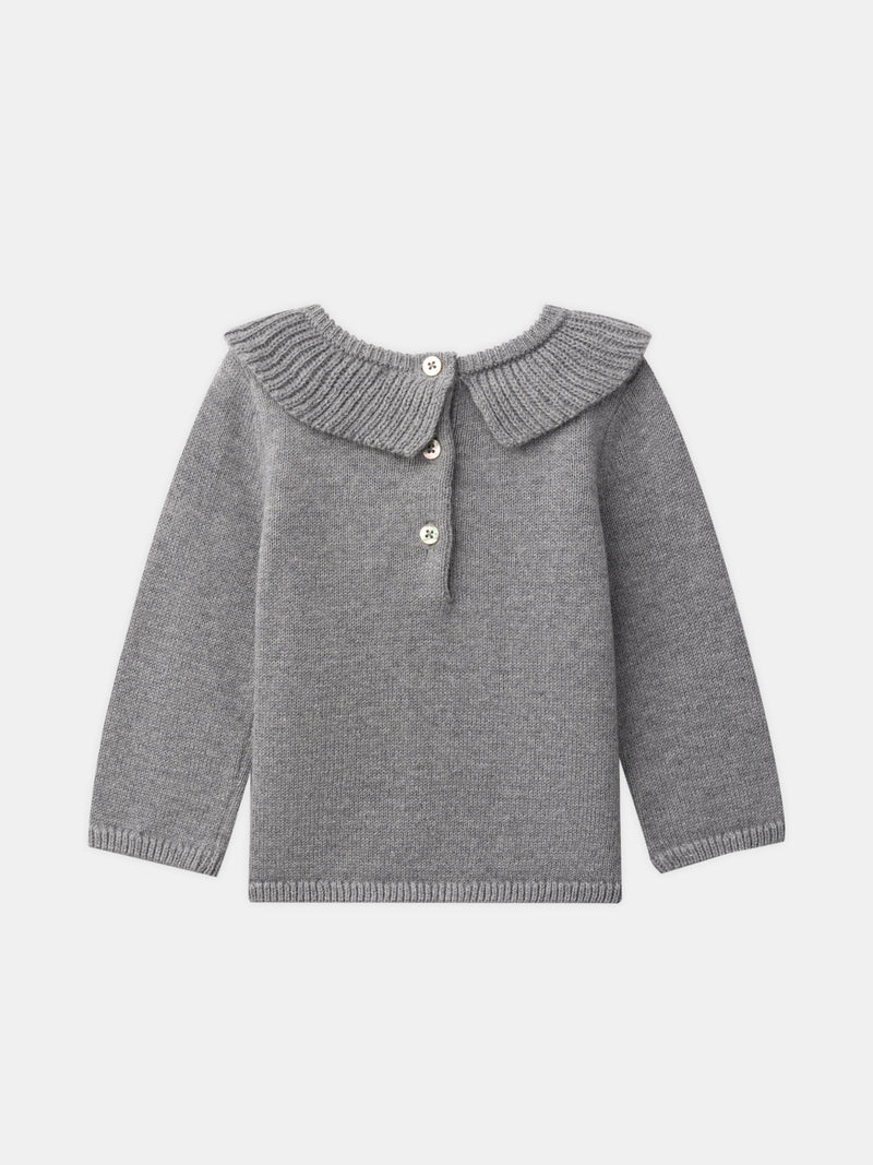 Ensemble pull et pantalon gris Naissance Fille