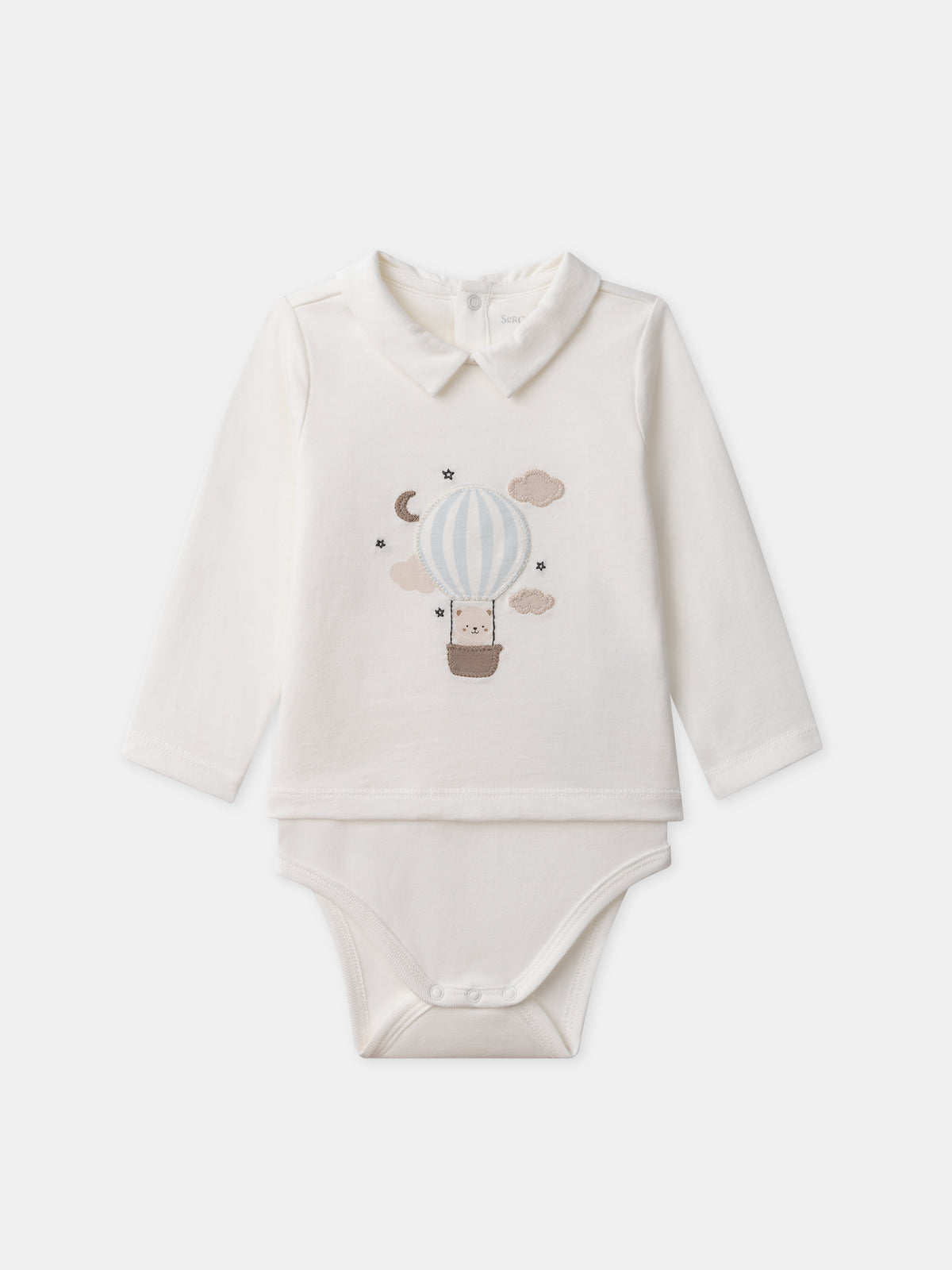 Conjunto colete + body t-shirt + calças Nascimento Menino