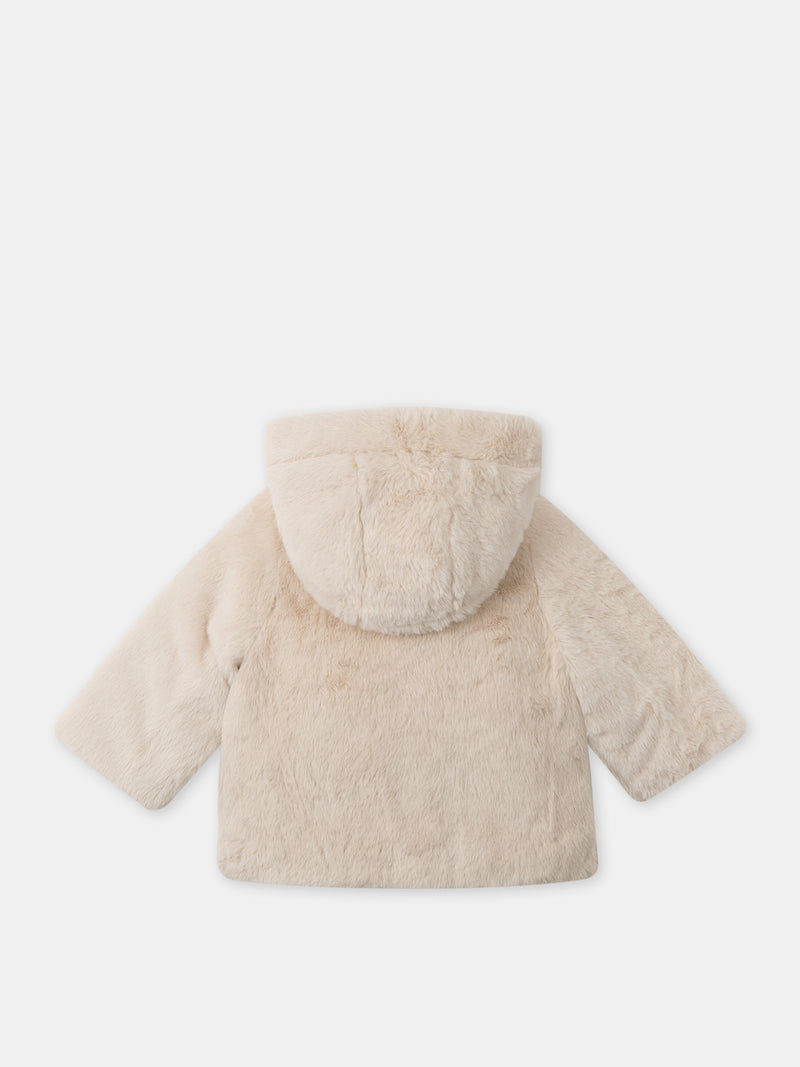 Casaco-reversível-imprimido-floral-ou-creme-Bebé-Mulher