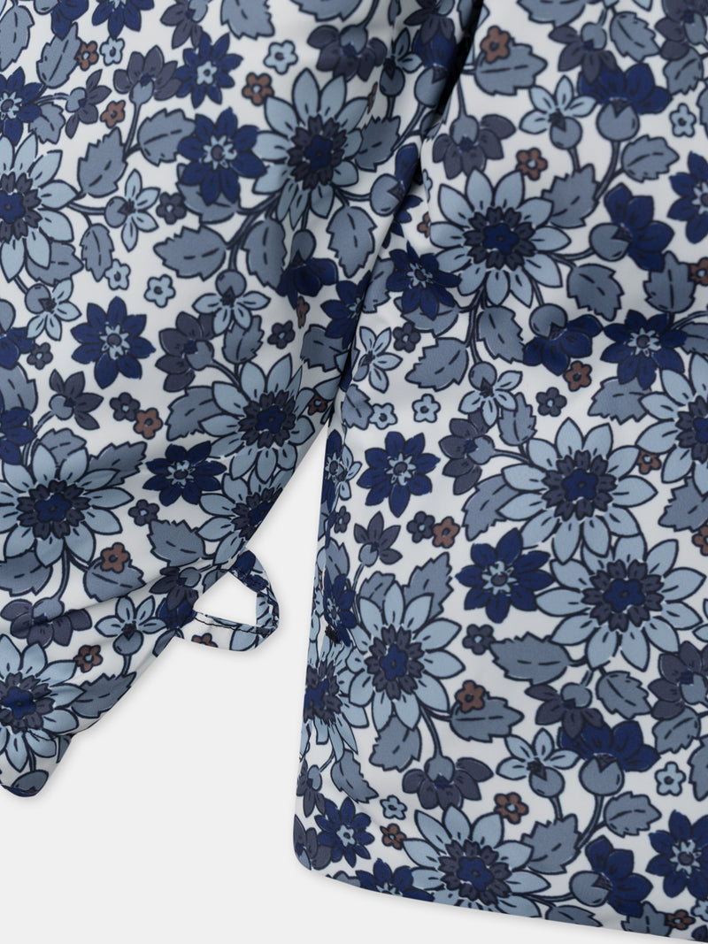Parka 3 em 1 azul marinho com brilho para meninas