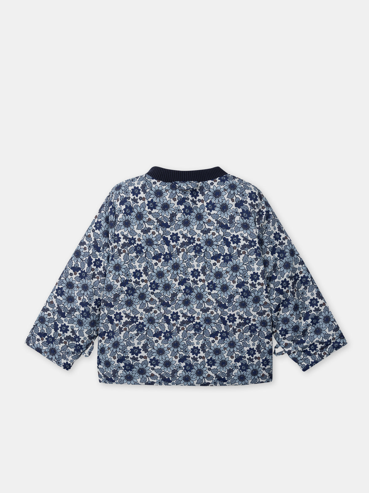 Parka 3 em 1 azul marinho com brilho para meninas