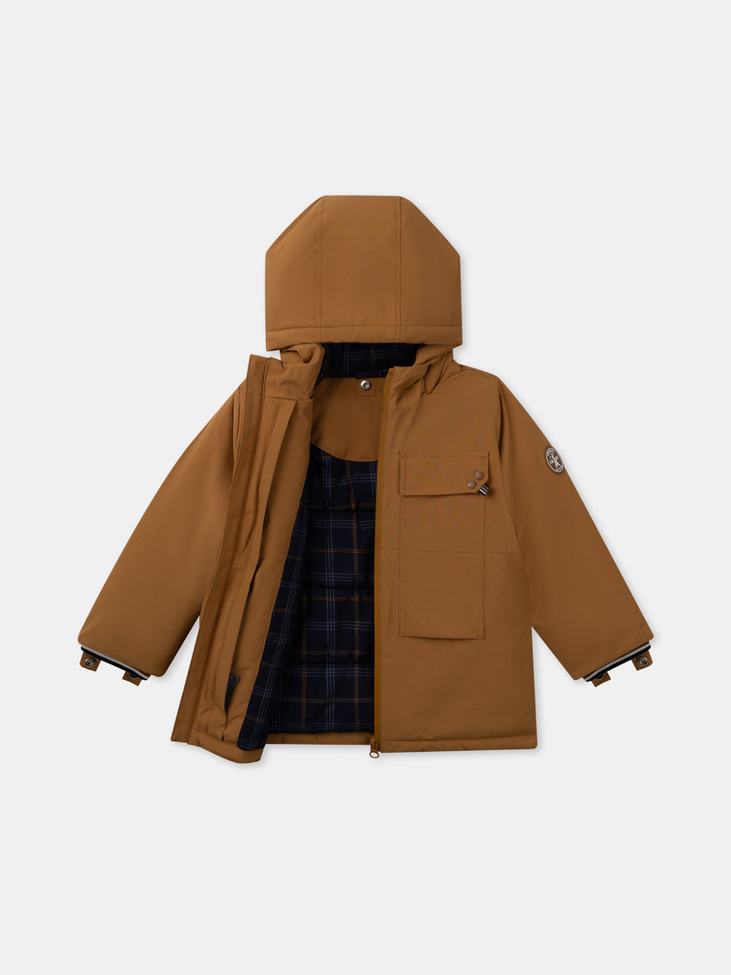 Parka 3 em 1 castanha para Menino
