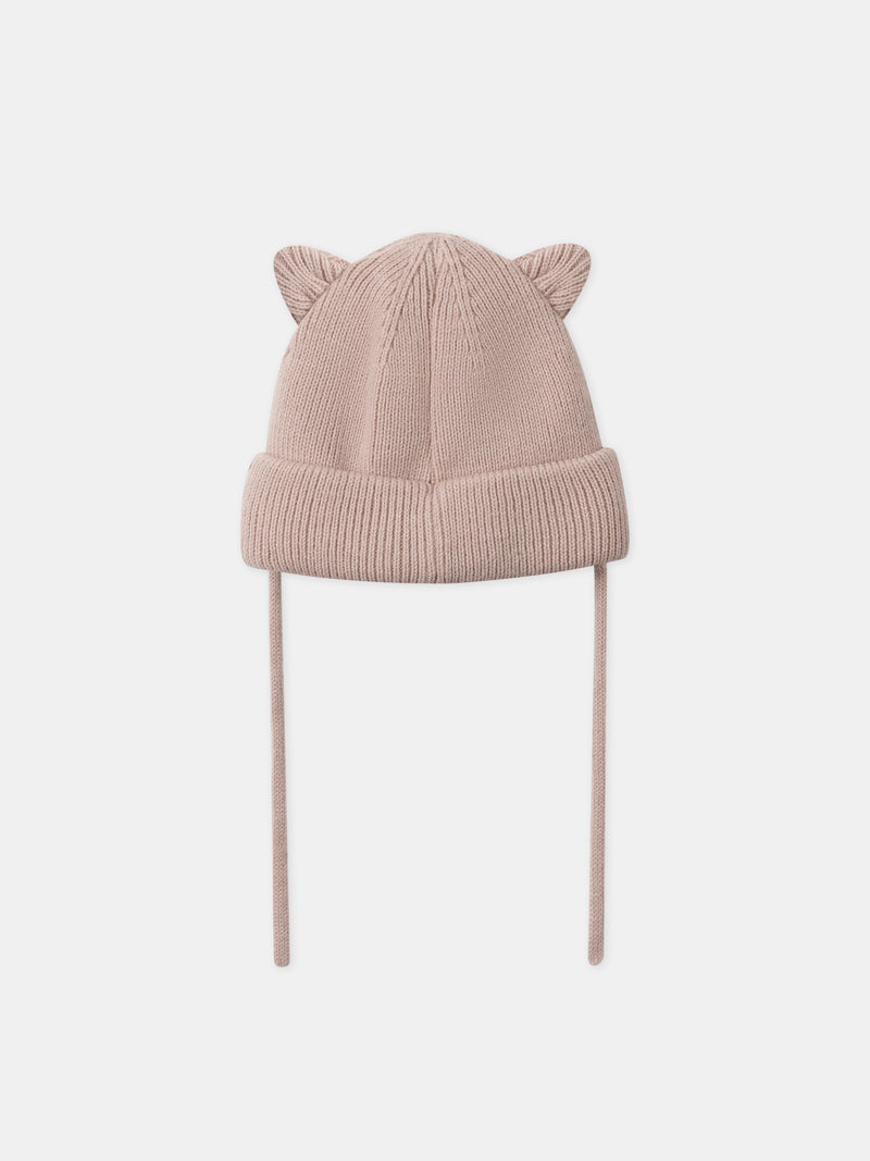 Gorro Rosa Cara de Cervo Bebé Filha