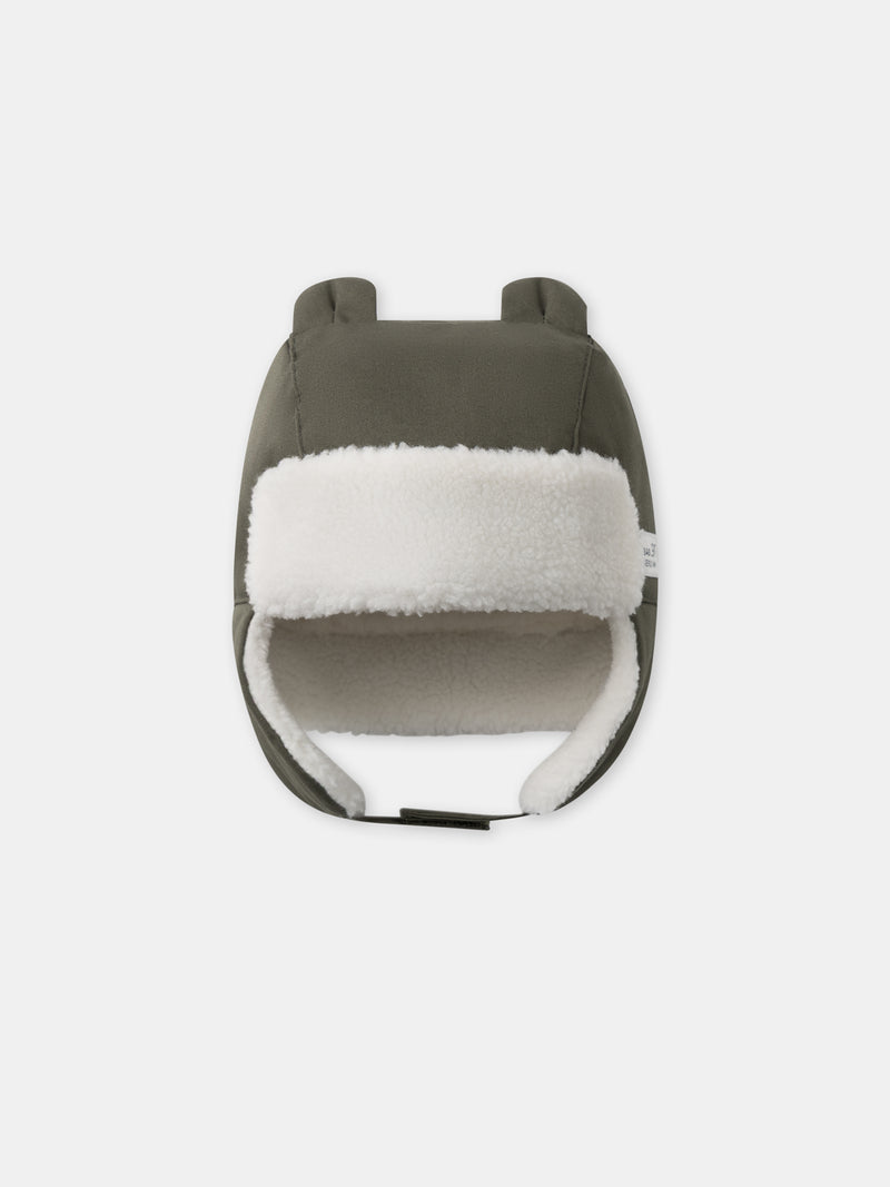 Chapéu kaki com orelhas 3D para Bebé Menino