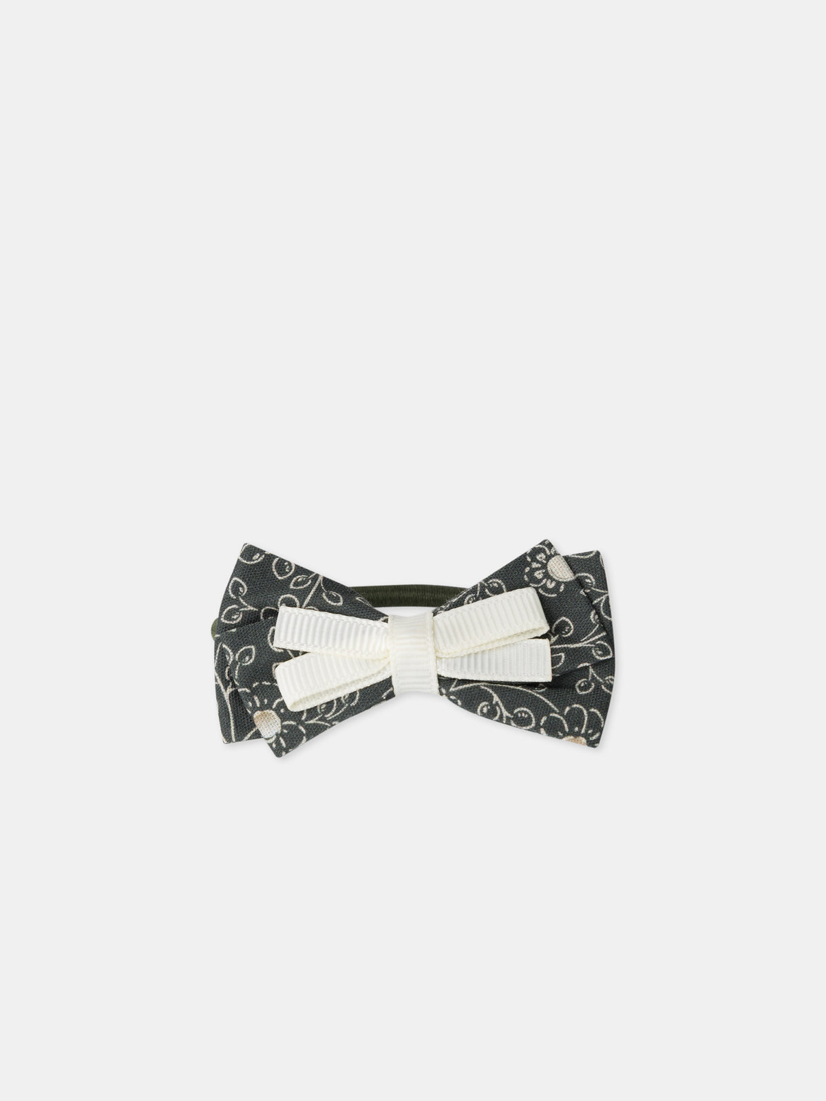 Conjunto de 2 elásticos nó em estampado floral para meninas