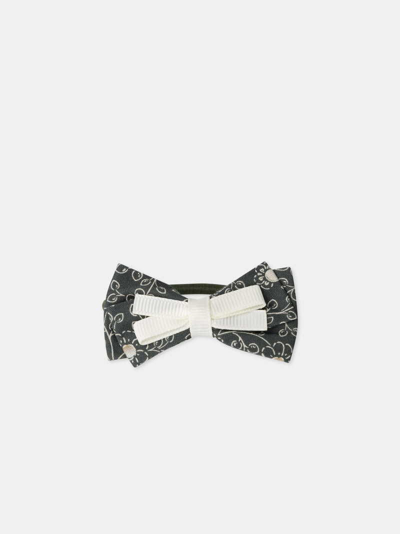Conjunto de 2 elásticos nó em estampado floral para meninas
