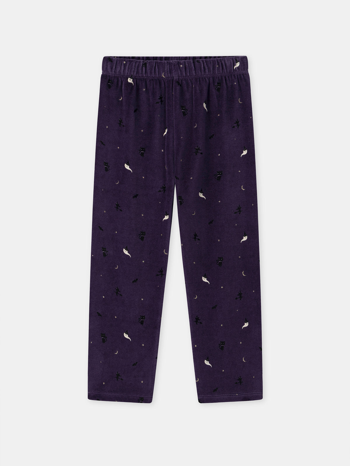 Pyjama d'Halloween violet + ailes de chauve-souris Fille