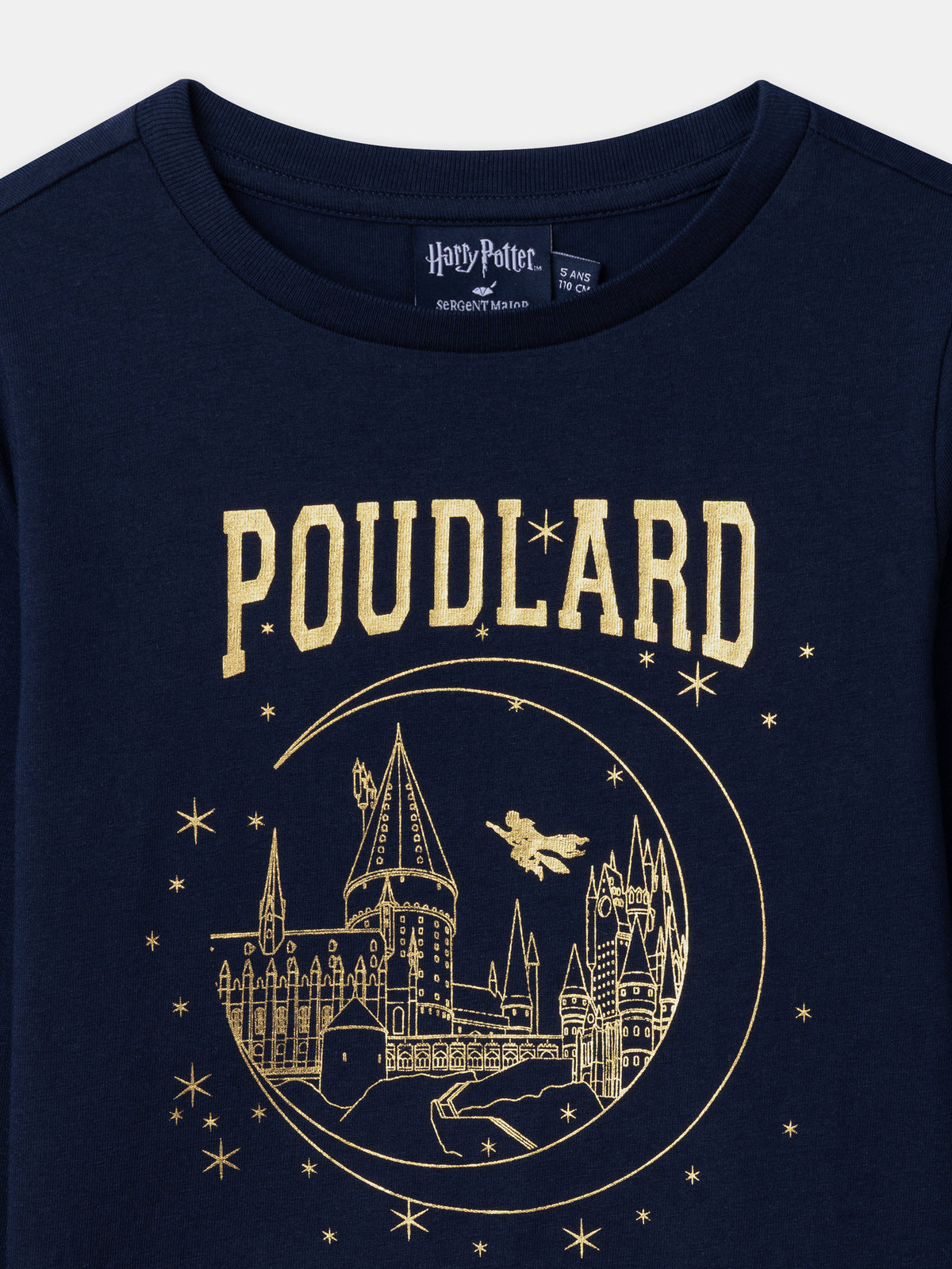Pijama Harry Potter azul-marinho impresso "Hogwarts" Rapariga