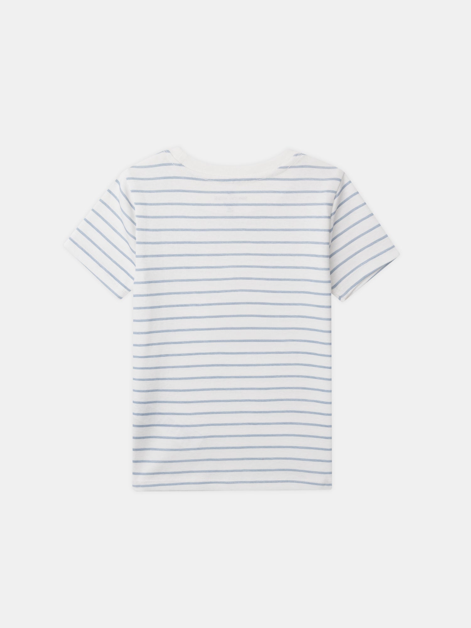 Lote de 2 t-shirts ecru com impressão de dragão ou listras azuis para menino