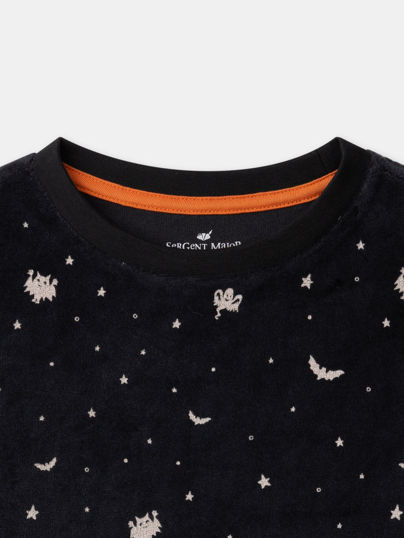 Pyjama d'Halloween noir + ailes de chauve-souris Garçon