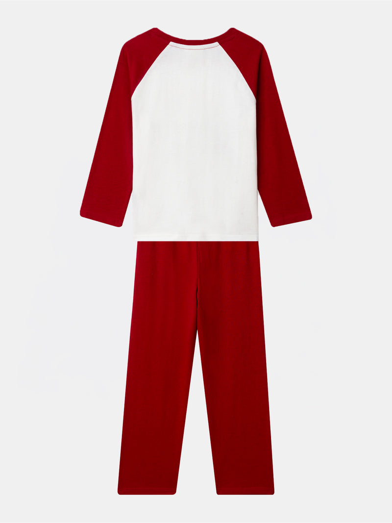 Pijama Harry Potter borgonha e creme impresso "Grifinória" Rapaz