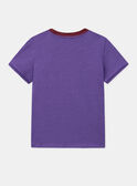 T-shirt de manga curta violeta com estampados de dinossauros KICHAGE / 24E3PGC3TMC708