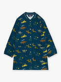 Blusa escolar azul-petróleo com estampado de dinossauros GIBLOUAGE / 23H4PG91TAB715