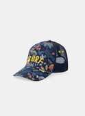 Boné azul-marinho com estampado folhas tropicais e peixes KLOFAGE / 24E4PGS1CHAC234