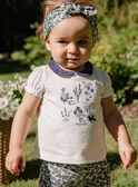 Body-T-shirt com bordados de flores FANELLY / 23E1BFN1BOD001