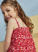 Camisola de alças fúcsia com estampado florido menina CAUDEBETTE 1 / 22E2PFT3DEB304