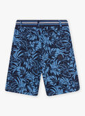 Bermudas azul-marinho estampado de folhagem menino 22E3PGT3BER070