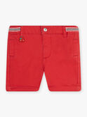 Bermudas em twill vermelho-tijolo bebé menino CATITI / 22E1BGM1BER506