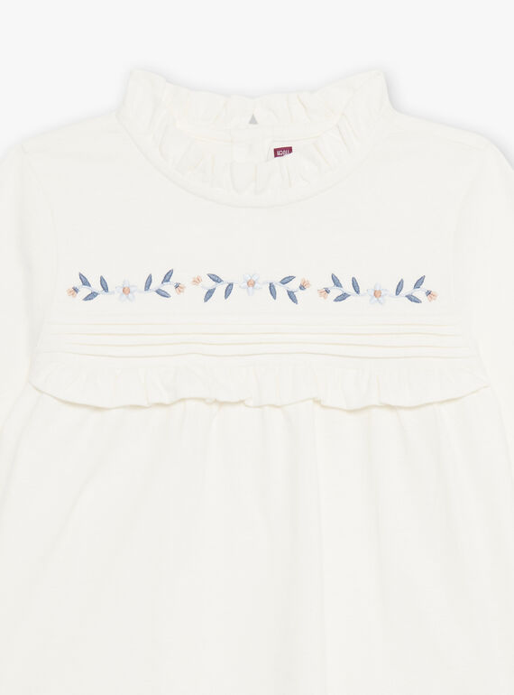T-shirt cru com folhos DIACHETTE / 22H2PFY3TML001