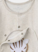 Babygrow zebra de veludo   MOSES / 25E0NG22GREA011
