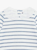 T-shirt estilo marinheiro cru e azul-marinho FABULEUSE / 23E1BF81TEE001