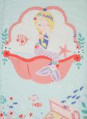 Conjunto de cama azul turquesa e rosa padrão sereia TIPARURSIR / 20EZEN71PLC213