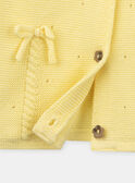 Casaco de malha amarelo-limão com ponto aberto fantasia KALYDIA / 24E1BFD2CARB104