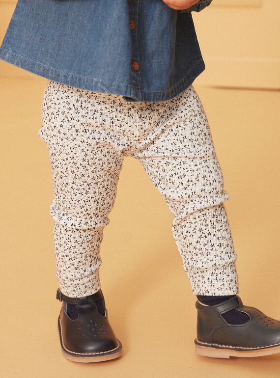 Leggings branco-cru às flores LACELINE / 24H1BFJ1LG001