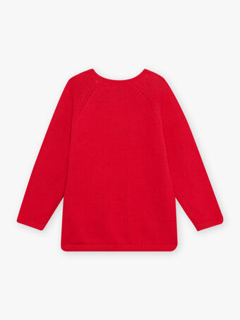 Camisola de malha decorativa vermelho menina CIPULETTE / 22E2PF81PUL050