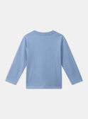 T-shirt azul-celeste em jersey com motivo de texugo guitarrista LETICHAGE / 24H3PGJ1TMLC236