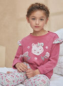 Conjunto pijama rosa em moletão raspado KUILICETTE / 24E5PF53PYJD302