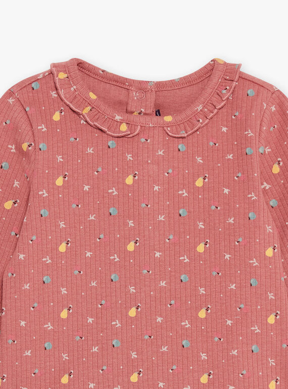 Blusa de mangas compridas com estampado florido rosa-velho DAKELLY / 22H1BFR1TEED332