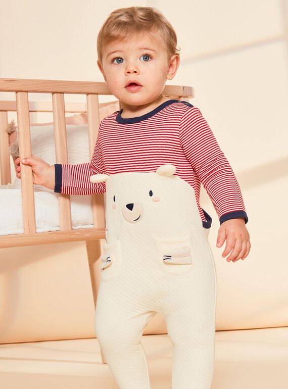 Babygrow às riscas e animação urso FEDOURSON / 23E5BG21GREA002
