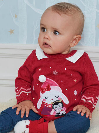 Camisola de Natal vermelha bebé menina BUMARINE / 21H1BFI1PULF521