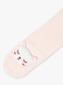 Écharpe rosa com padrão de gato bebé menina BISABINE / 21H4BFE2ECHD327