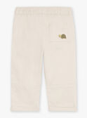 Calças branco-giz em twill GADAEL / 23H1BG81PAN632
