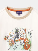 T-shirt cru e café-com-leite com estampado insetos que tocam música KATICHAGE / 24E3PG32TML009
