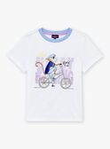 T-shirt branca e azul de manga curta LABAGE / 24H3PGI3TMC000